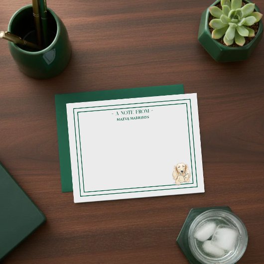 Carte De Correspondance Custom Name Hand Drawn Dachshund Reading