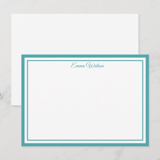 Carte De Correspondance Custom Name Note Card (Devant / Derrière)