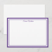 Carte De Correspondance Custom Name Note Card (Devant / Derrière)