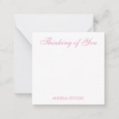 Carte De Correspondance Custom Pink White Flower (Devant)
