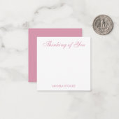 Carte De Correspondance Custom Pink White Flower (Devant/Arrière en situation)