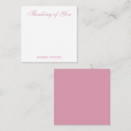 Carte De Correspondance Custom Pink White Flower (Devant / Derrière)