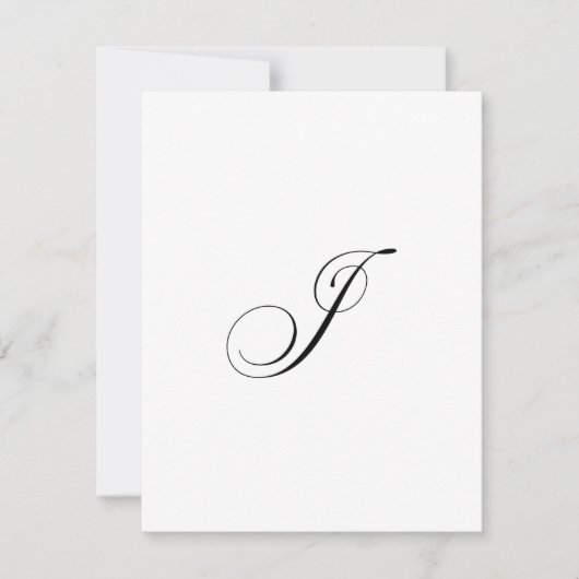 Carte De Correspondance Custom Script Monogram "J" (Devant)