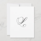 Carte De Correspondance Custom Script Monogram "L" (Devant)
