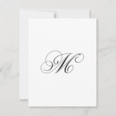Carte De Correspondance Custom Script Monogram "M" (Devant)