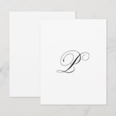 Carte De Correspondance Custom Script Monogram "P" (Devant / Derrière)