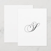 Carte De Correspondance Custom Script Monogram "S" (Devant / Derrière)