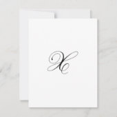 Carte De Correspondance Custom Script Monogram "X" (Devant)