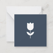 Carte De Correspondance Custom Simple Blue Flower Enclosure (Dos)