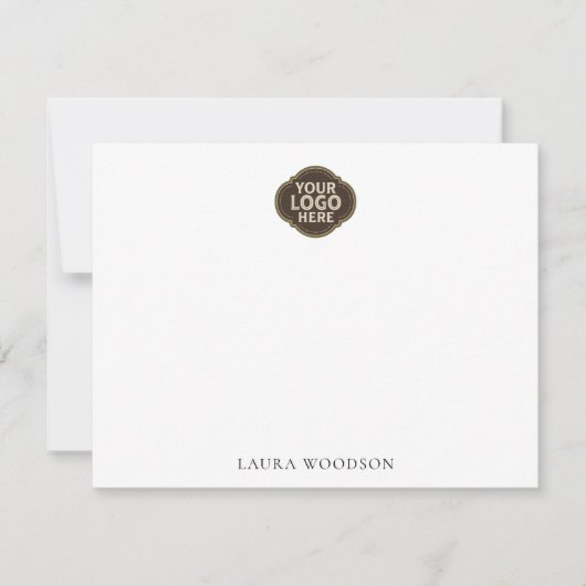 Carte De Correspondance Custom Simple Minimalist Logo And Name (Devant)