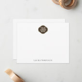 Carte De Correspondance Custom Simple Minimalist Logo And Name (Devant/Arrière en situation)