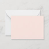 Carte De Correspondance Custom Template Monogram Initial Chic Blush Pink (Dos)