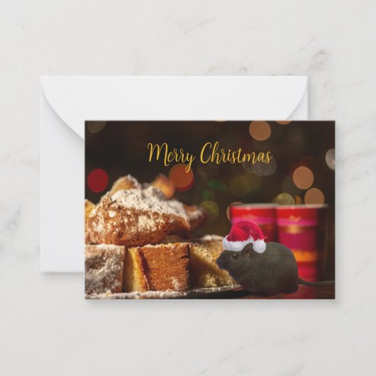 Carte De Correspondance Customisable gerbil Christmas, pet lovers (Devant)