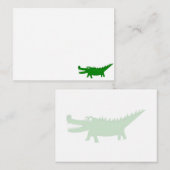 Carte De Correspondance Cute Alligator Drawing Blank (Devant / Derrière)