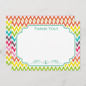 Carte De Correspondance Cute arc-en-ciel Chevron Stripes (Devant / Derrière)