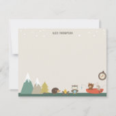 Carte De Correspondance Cute Aventure Woodland Kids papeterie (Devant)