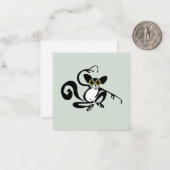 Carte De Correspondance Cute AYE-AYE - lemur - primate - faune (Devant/Arrière en situation)