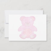 Carte De Correspondance Cute Baby Bear In Pink Custom Lined Monogram  (Dos)
