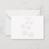 Carte De Correspondance Cute Black Cartoon Pet Paw Trail (Dos)
