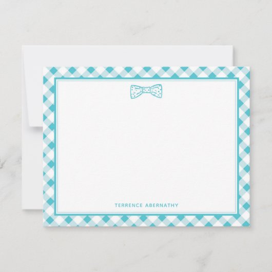 Carte De Correspondance Cute Blue Bow Tie (Devant)