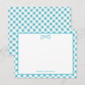 Carte De Correspondance Cute Blue Bow Tie (Devant / Derrière)