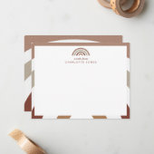 Carte De Correspondance Cute Boho Rainbow Kids papeterie (Devant/Arrière en situation)