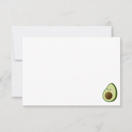 Carte De Correspondance Cute Cartoon Avocado Custom Blank (Devant)