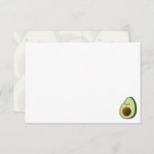 Carte De Correspondance Cute Cartoon Avocado Custom Blank (Devant / Derrière)