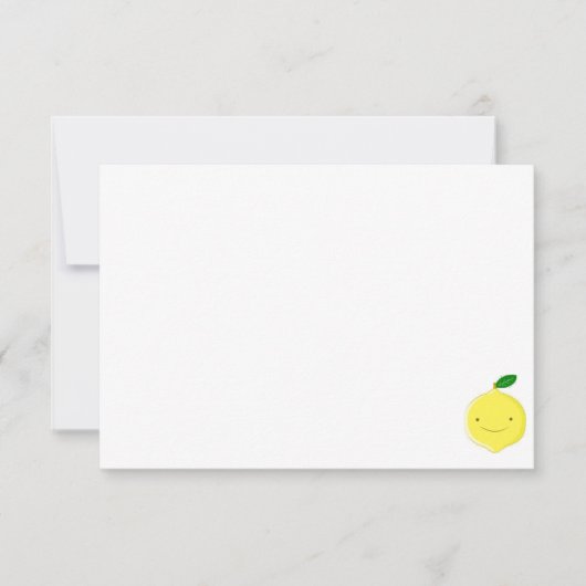 Carte De Correspondance Cute Cartoon Lemon Blank (Devant)