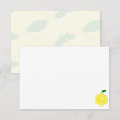 Carte De Correspondance Cute Cartoon Lemon Blank (Devant / Derrière)