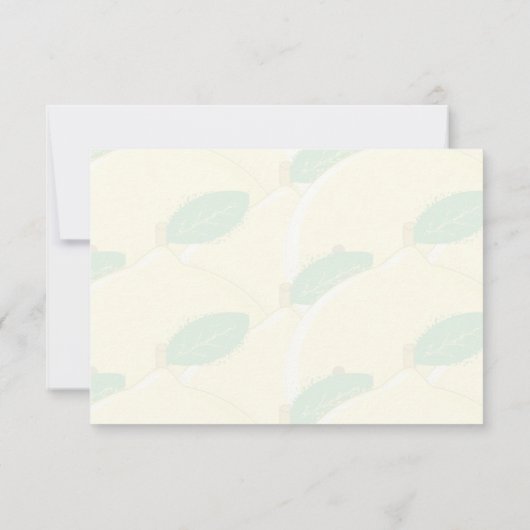 Carte De Correspondance Cute Cartoon Lemon Custom Lined Monogram (Dos)