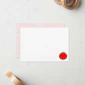 Carte De Correspondance Cute Cartoon Tomato Custom Blank (Devant/Arrière en situation)