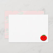 Carte De Correspondance Cute Cartoon Tomato Custom Blank (Devant / Derrière)