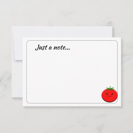 Carte De Correspondance Cute Cartoon Tomato Custom Just a Note (Devant)