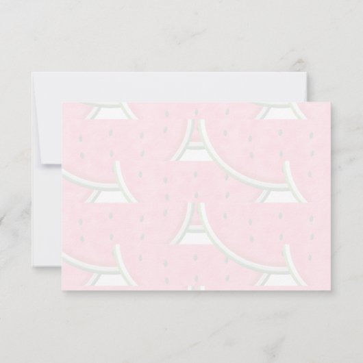 Carte De Correspondance Cute Cartoon Watermelon Personalized Monogram (Dos)
