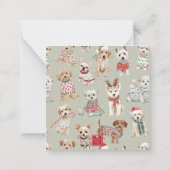 Carte De Correspondance Cute Christmas Dogs Gift Enclosure (Dos)