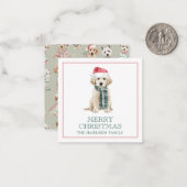 Carte De Correspondance Cute Christmas Dogs Gift Enclosure (Devant/Arrière en situation)