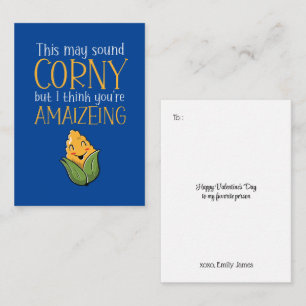 Carte De Correspondance Cute Corny Extraordinaire Pun amusant Enfants Sain