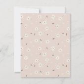 Carte De Correspondance Cute Daisy Floral Blossoms & Greenery Nom personna (Dos)