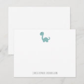Carte De Correspondance Cute Dinosaur enfant personnalisé (Devant / Derrière)