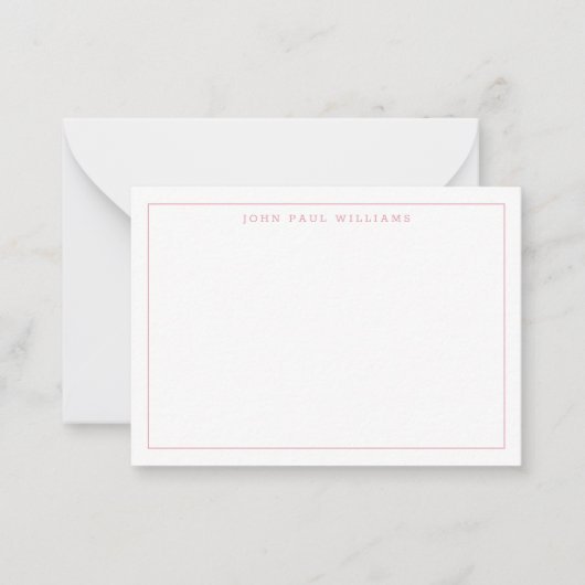 Carte De Correspondance Cute Dusty Rose Professionnel Simple Bordure mince (Devant)