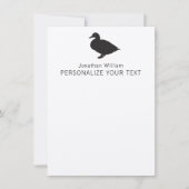 Carte De Correspondance Cute Funny Canard Élégant Retro Papier personnel (Devant)