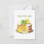 Carte De Correspondance Cute gâteau au citron ajouter du texte (Devant)