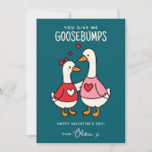 Carte De Correspondance Cute Goose Kids Classroom Valentines Day (Devant)