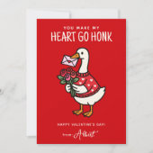 Carte De Correspondance Cute Goose Kids Classroom Valentines Day (Devant)