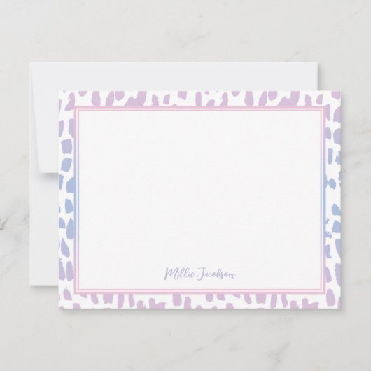 Carte De Correspondance Cute Gradient Animal Print Pattern (Devant)
