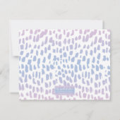 Carte De Correspondance Cute Gradient Animal Print Pattern (Dos)