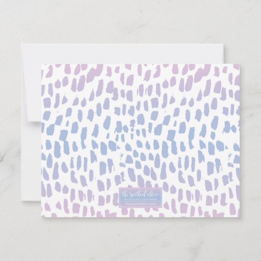 Carte De Correspondance Cute Gradient Animal Print Pattern (Dos)