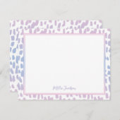 Carte De Correspondance Cute Gradient Animal Print Pattern (Devant / Derrière)