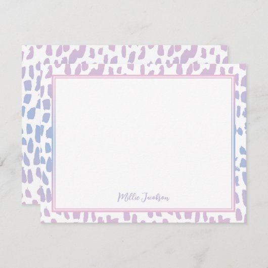 Carte De Correspondance Cute Gradient Animal Print Pattern (Devant / Derrière)